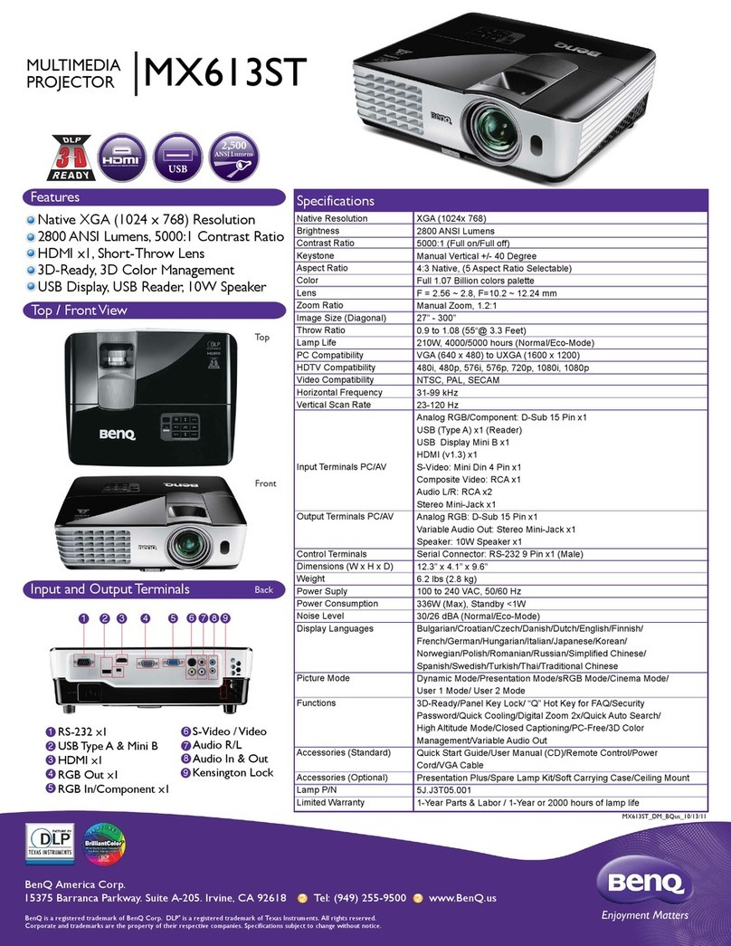 BenQ MX613ST User manual