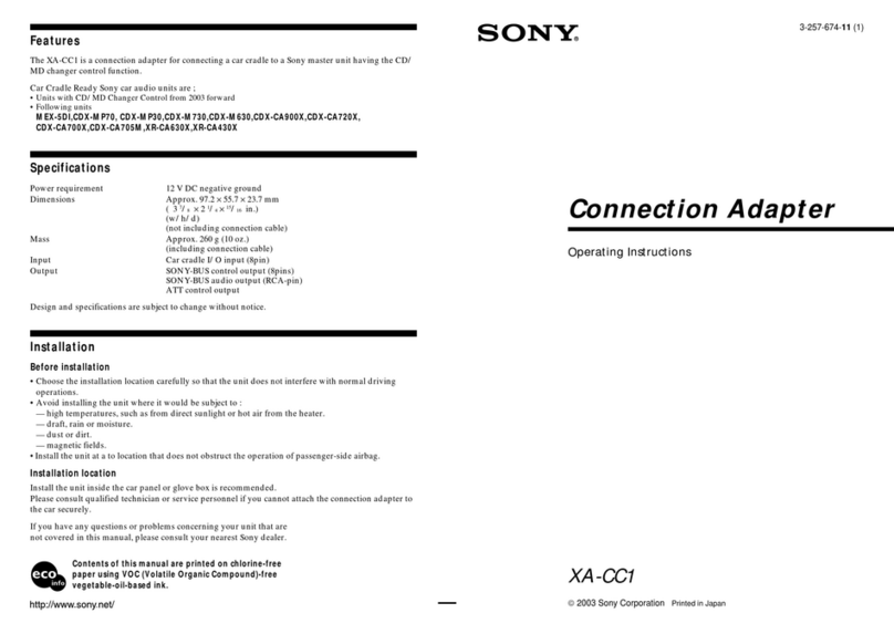 Sony XA-CC1 User manual