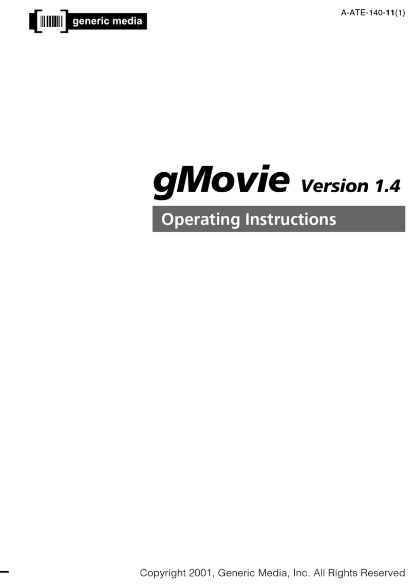 Generic Media PEGA-SA500 gMovie v1.4 operating instructions