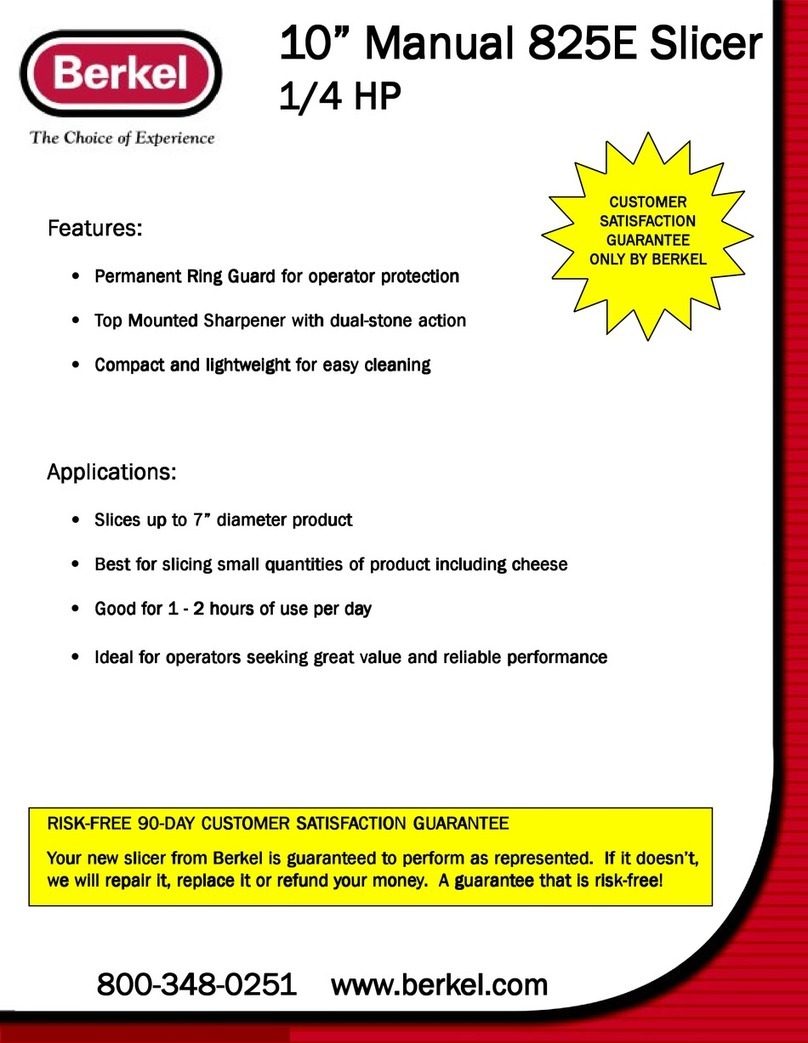 Berkel 825E User manual