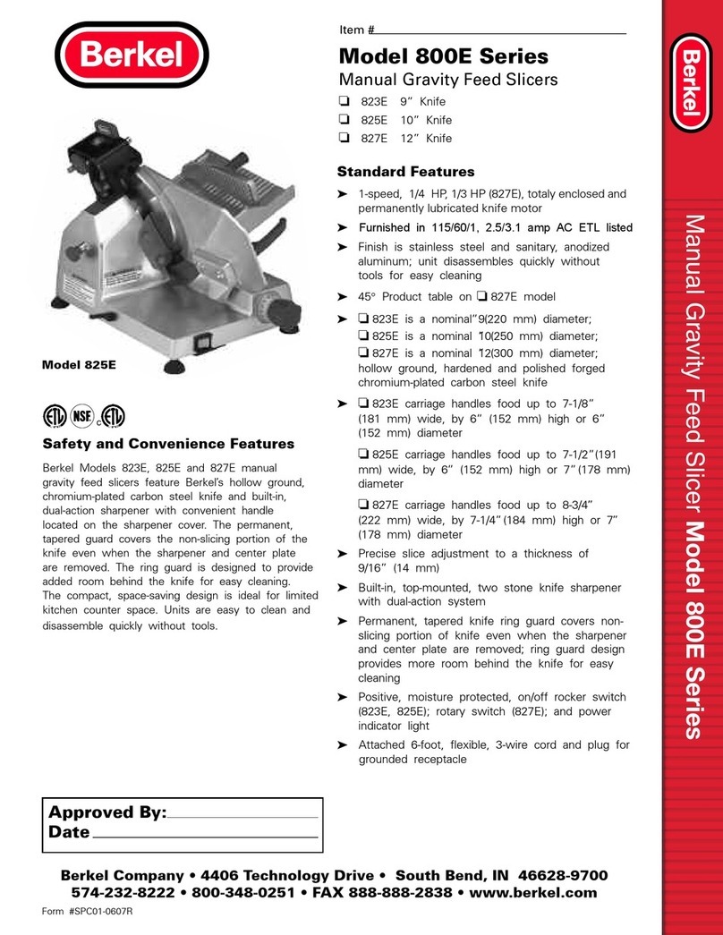 Berkel 823E User manual