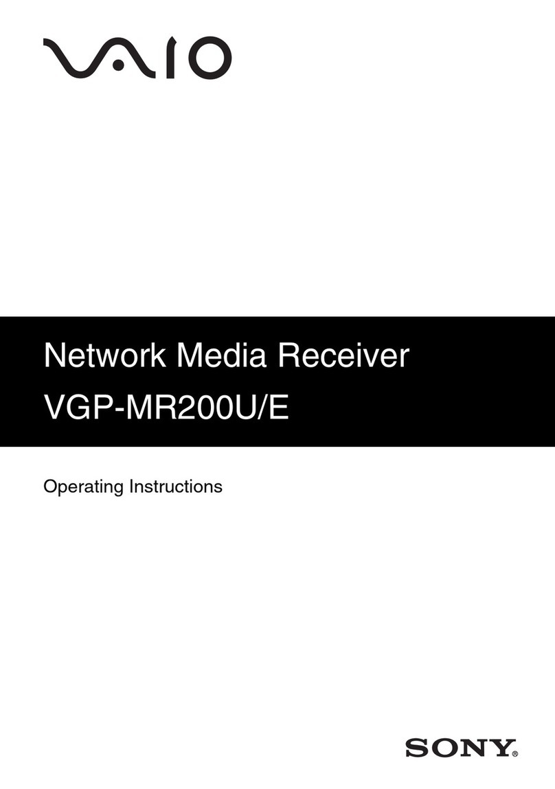 Sony VGP-MR200 - VAIO RoomLink Network Media... User manual