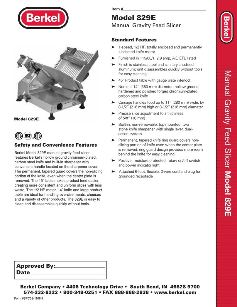Berkel 829E User manual
