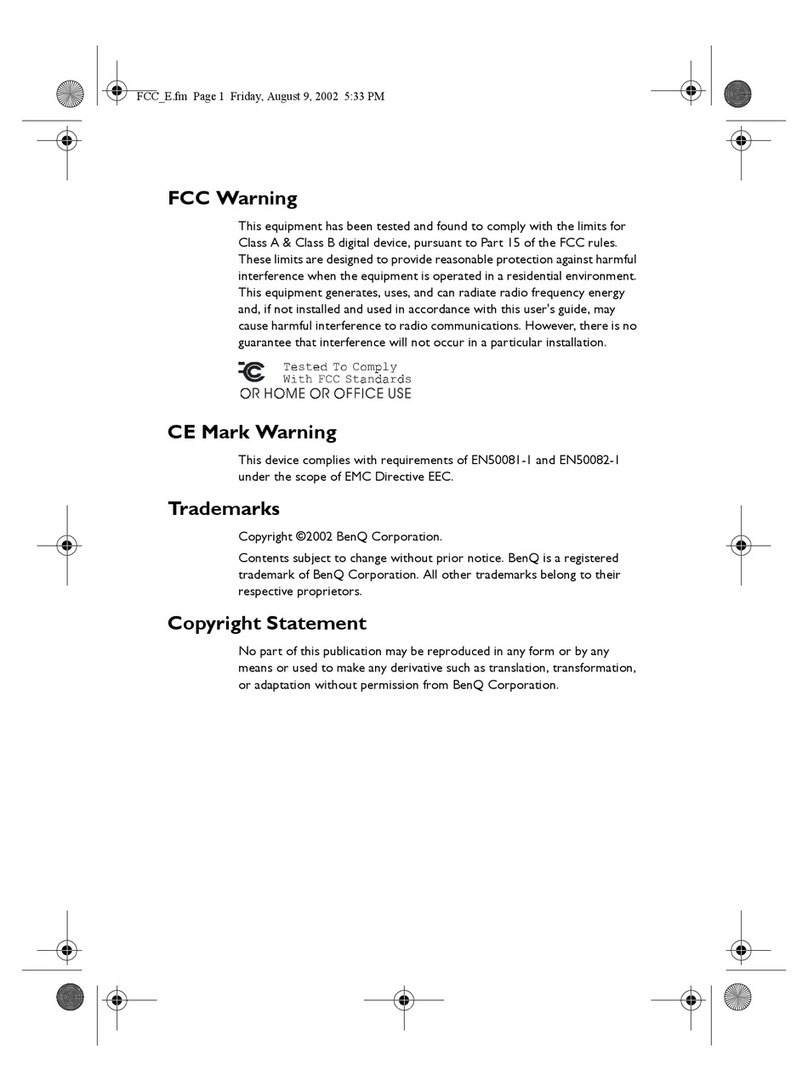 BenQ SP0005 user guide