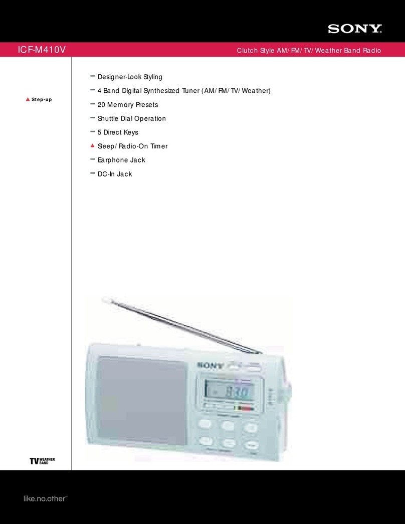 Sony ICF-M410V User manual