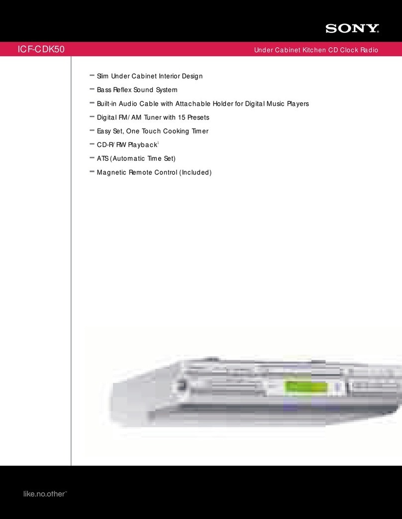 Sony ICF-CDK50 Marketing Specifications