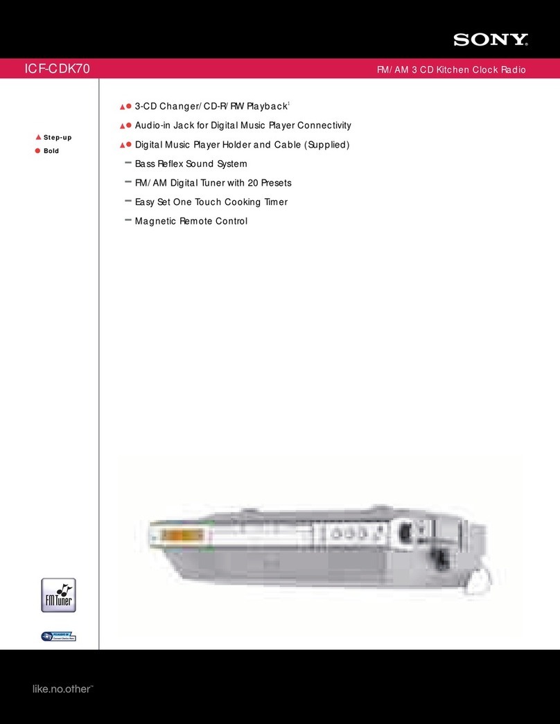 Sony ICF-CDK70 - Currently Not Available User manual Sony ICF-CDK70 - Currently Not Available User manual