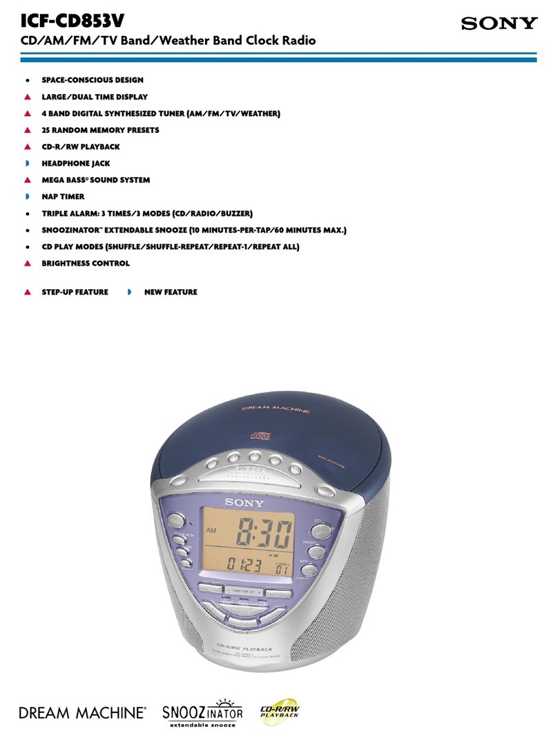 Sony ICF-CD853V Marketing User manual