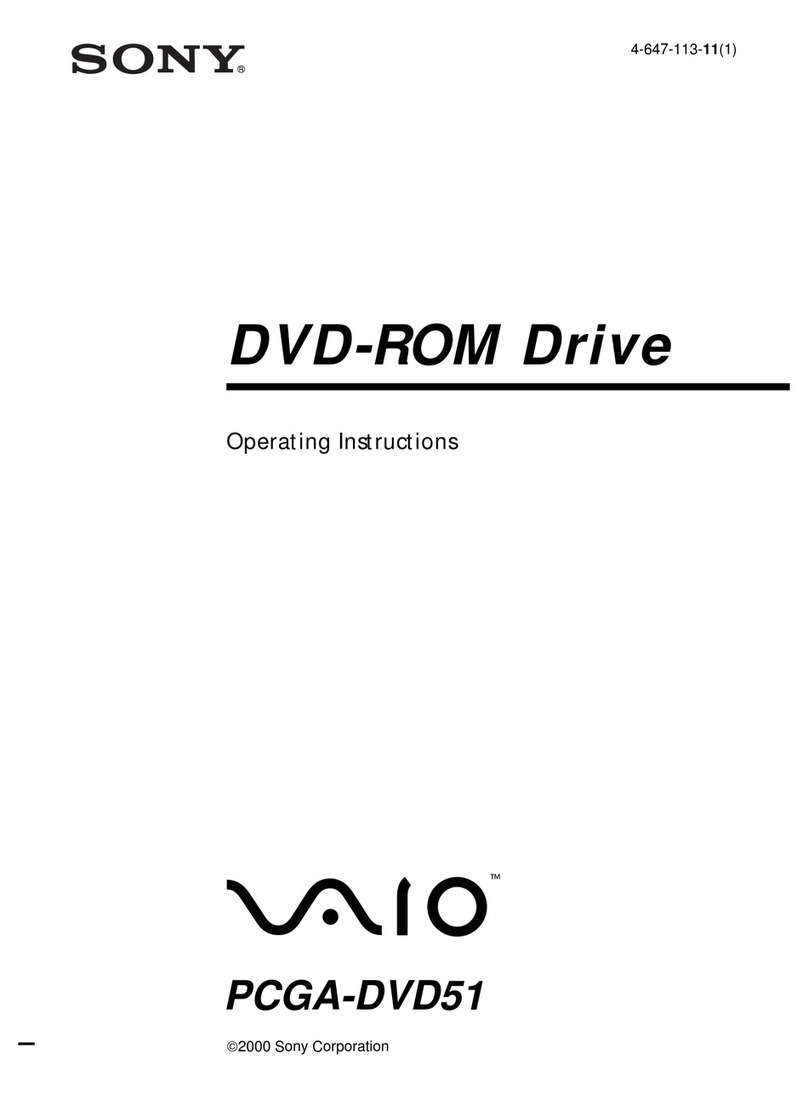 Sony PCGA-DVD51 operating instructions
