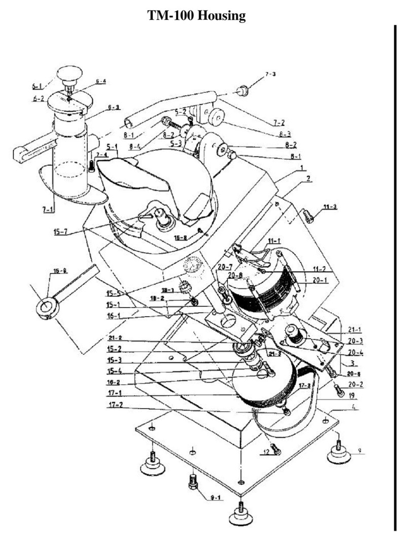 Berkel TM-100 parts list