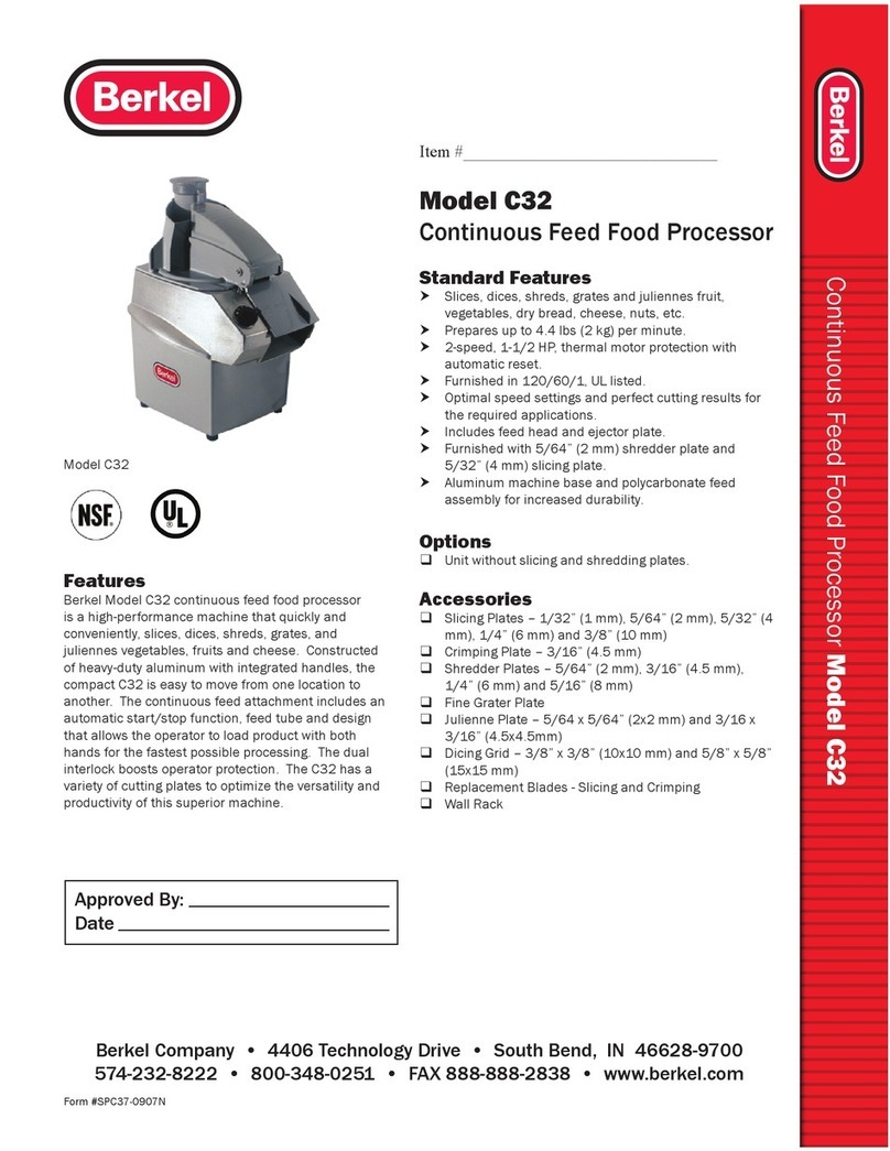 Berkel C32 User manual
