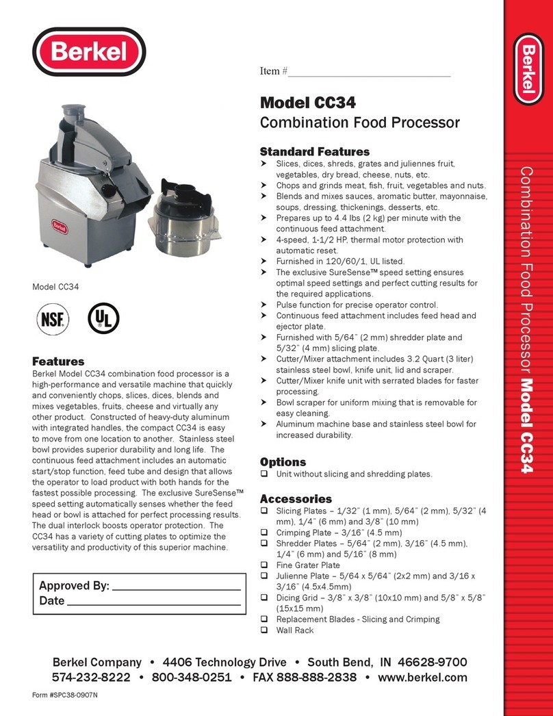 Berkel CC34 User manual