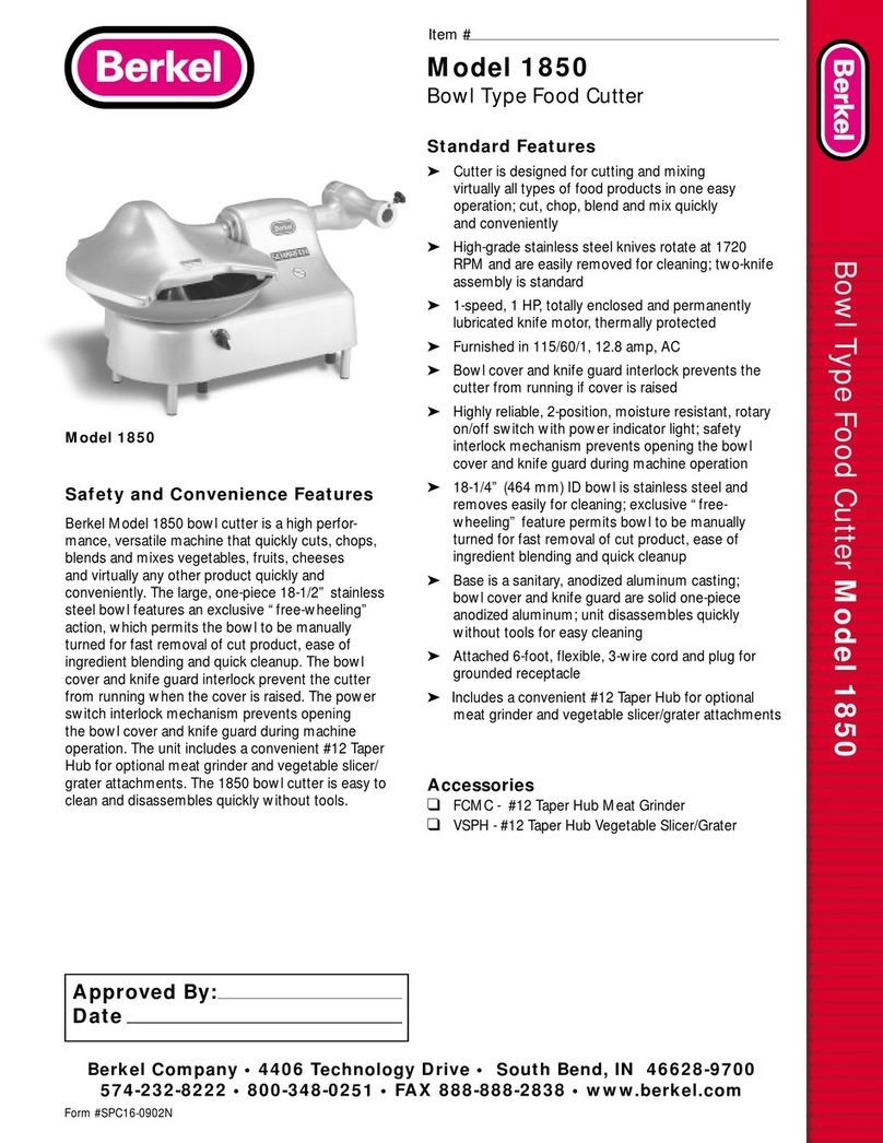 Berkel 1850 User manual
