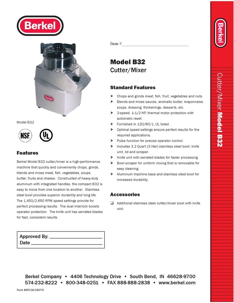 Berkel B32 Specifications