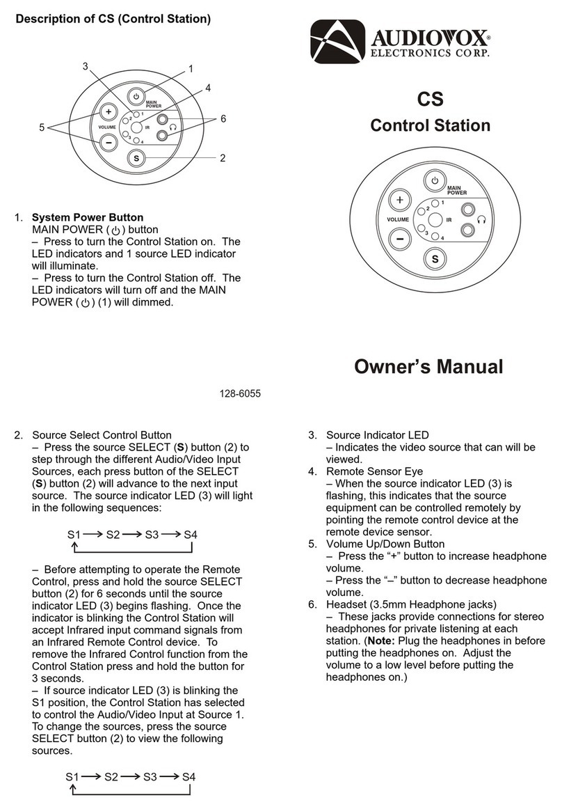 Audiovox CS owner's manual Audiovox CS owner's manual