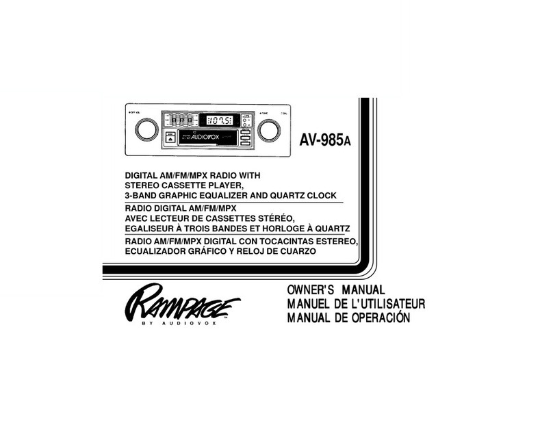 Audiovox AV-985 User manual