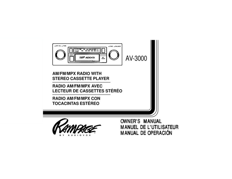Audiovox AV-3000 User manual