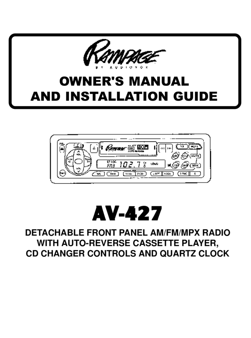 Audiovox AV-427 User manual