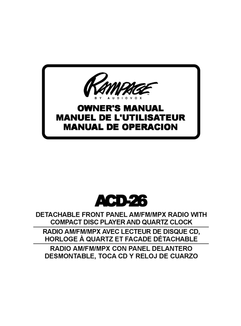 Audiovox ACD-26 User manual