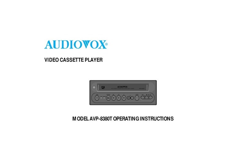 Audiovox AVP-8380T User manual