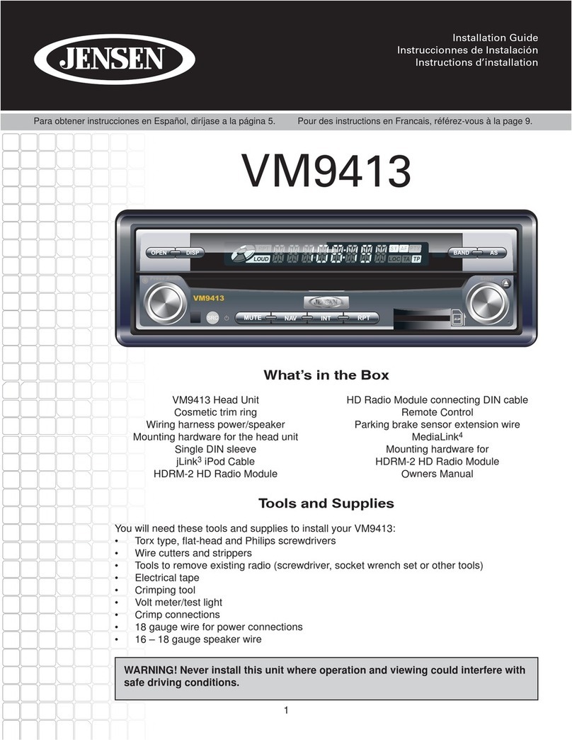 Jensen VM9413 User manual