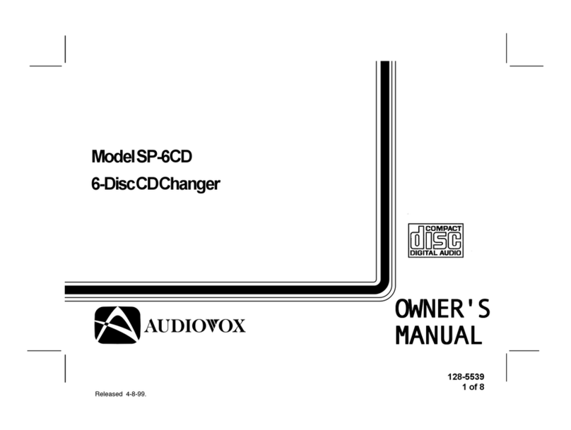 Audiovox SP-6CDP owner's manual