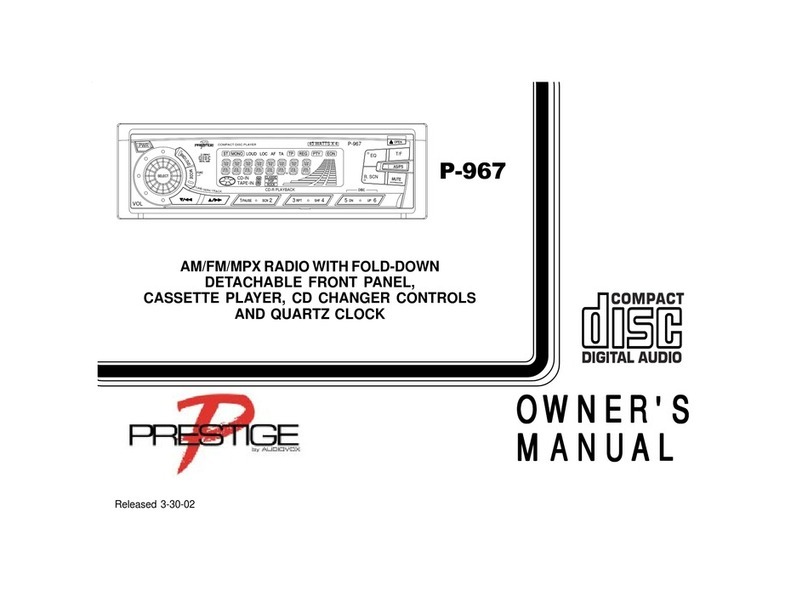 Audiovox P967 User manual