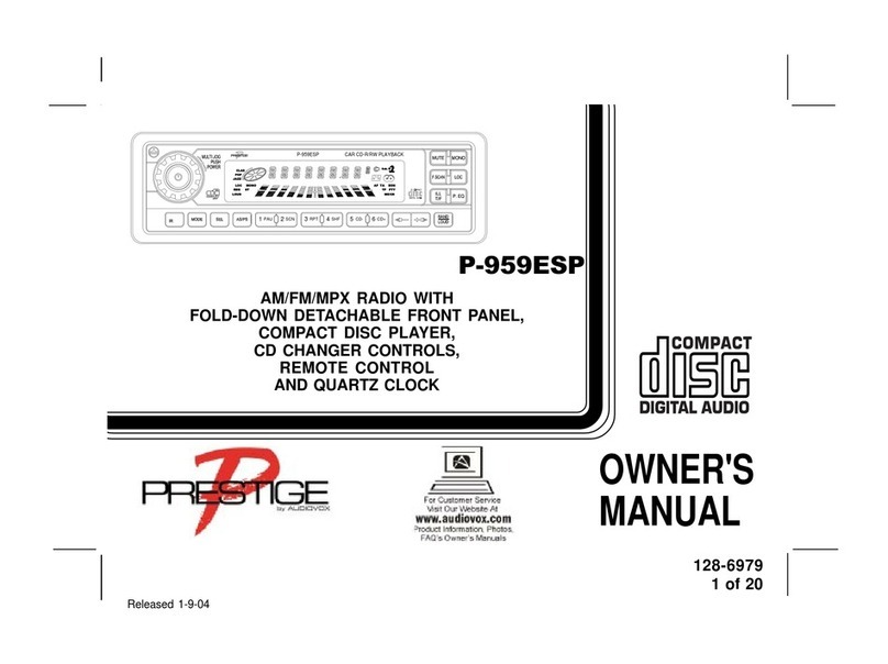 Audiovox P959ESP owner's manual