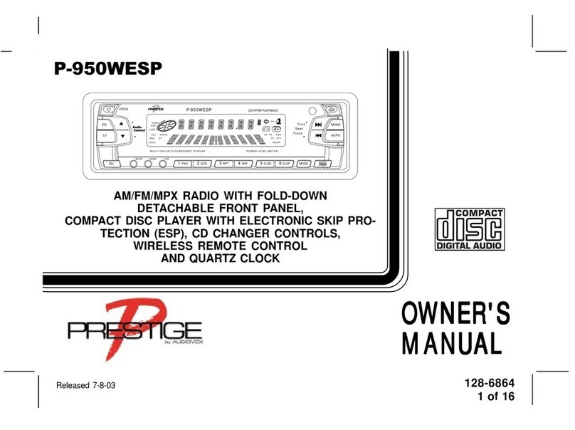 Audiovox P950WESP User manual