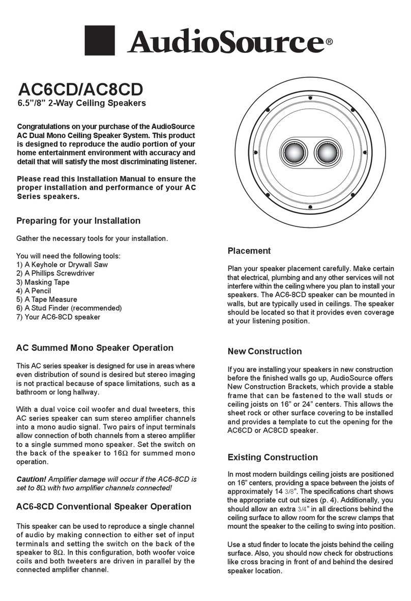 AudioSource AC6CD installation manual