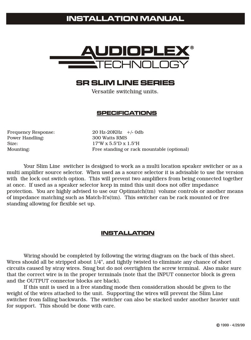 Audioplex SR-12 User manual