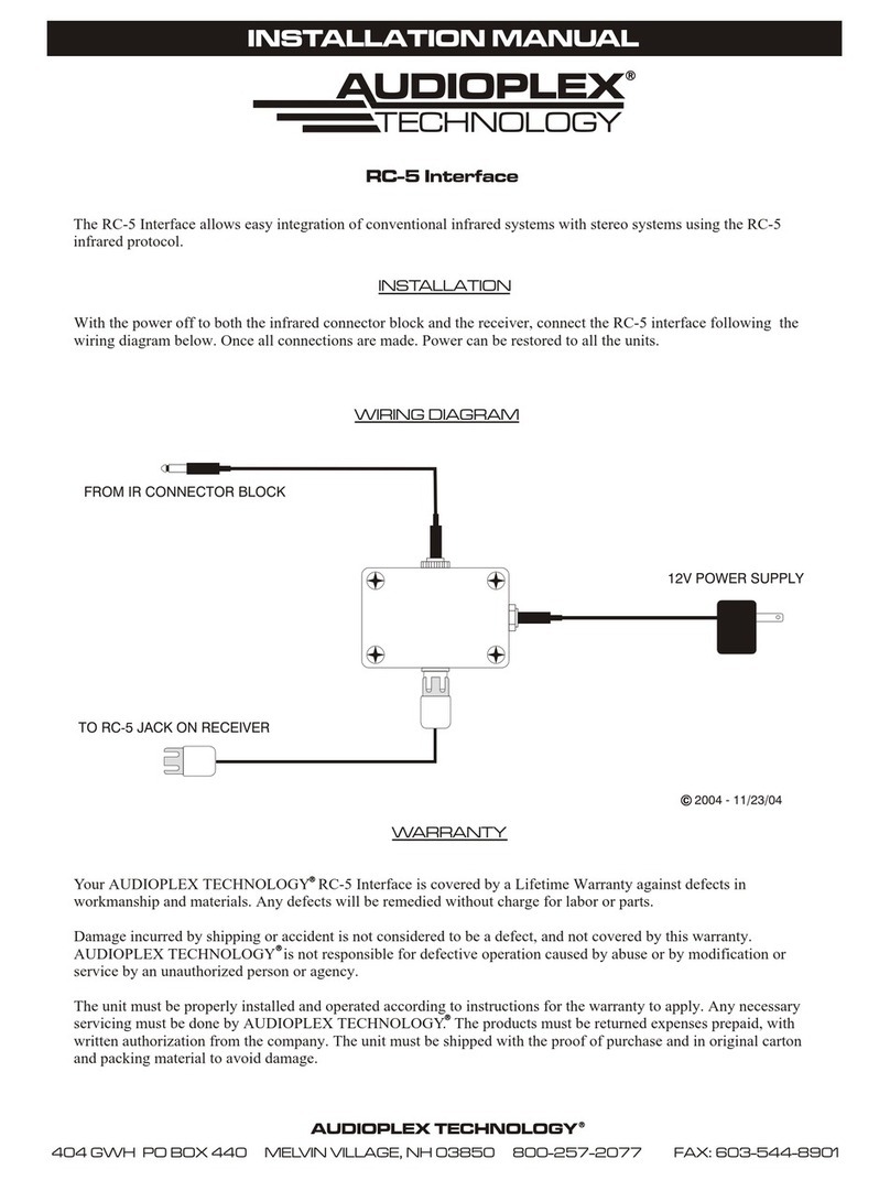 Audioplex RC-5 installation manual