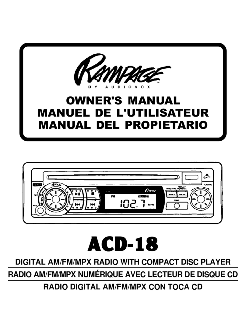 Audiovox ACD-18 User manual