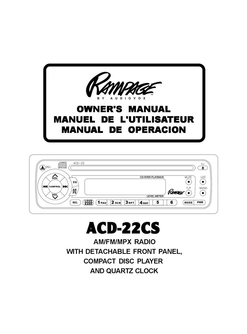 Audiovox ACD-22CS User manual