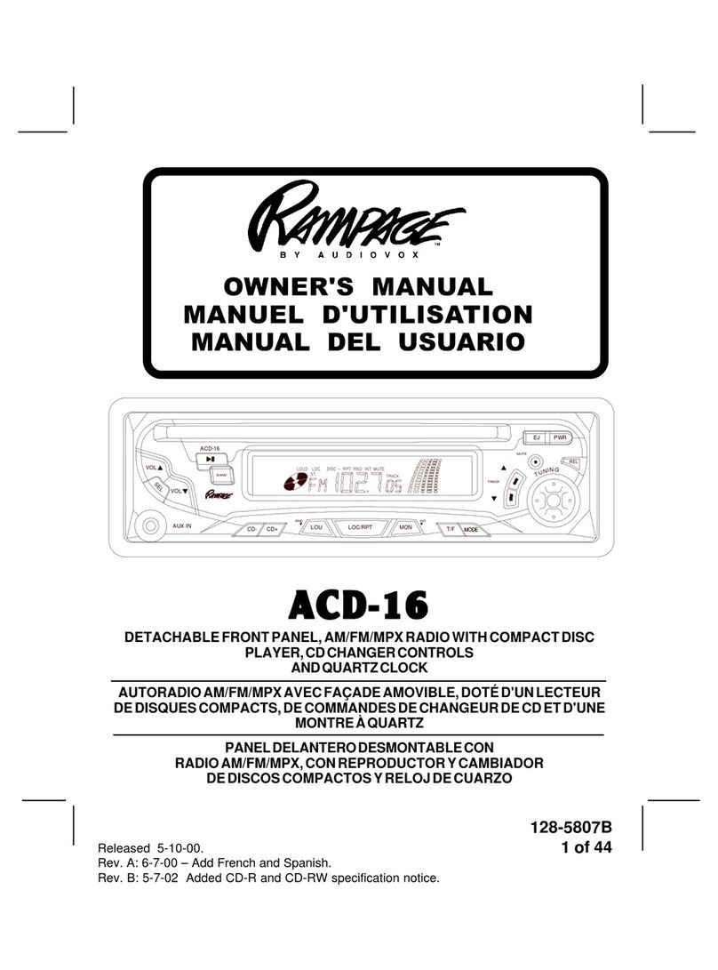 Audiovox ACD-16 owner's manual