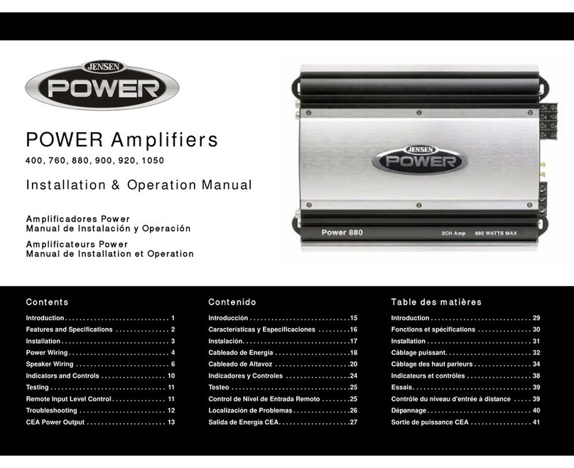 Audiovox Power 1050 Installation and operation manual