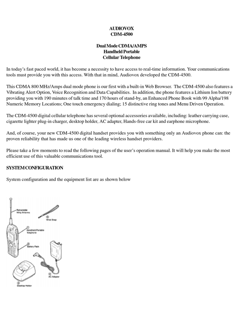 Audiovox CDM 4500 User manual