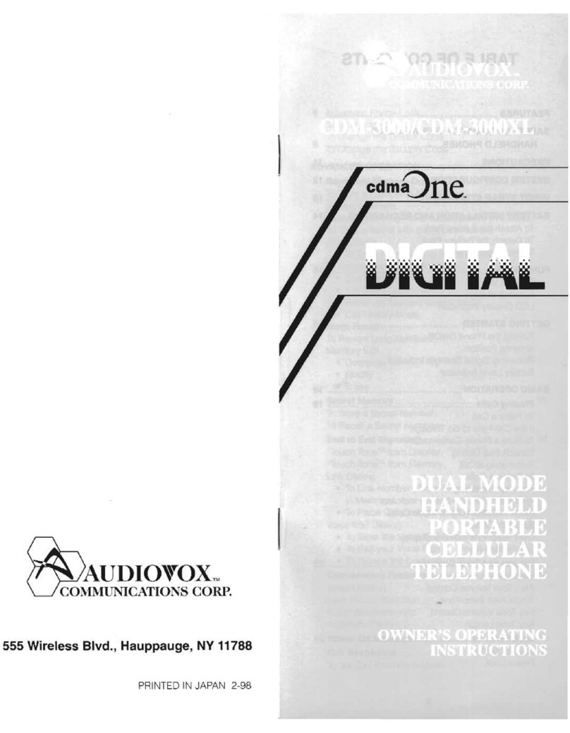 Audiovox CDM-3000 Operation manual
