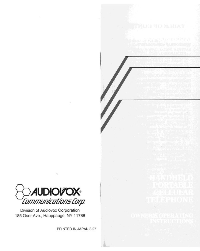 Audiovox MVX-855 Operation manual