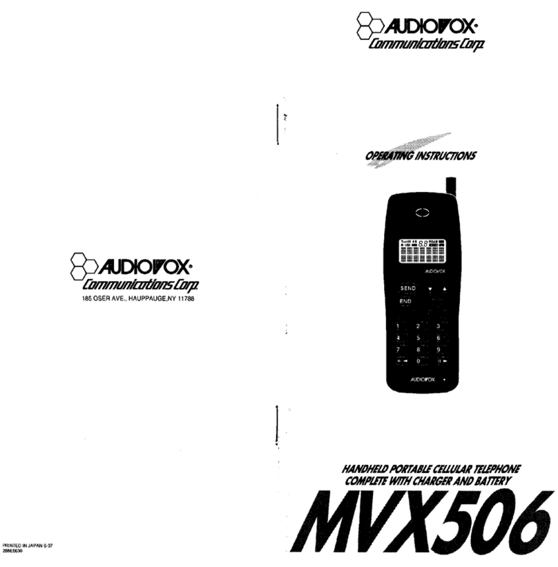 Audiovox MVX506 User manual