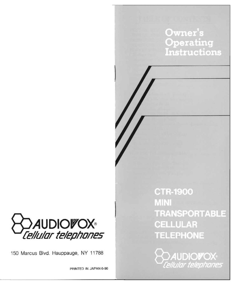 Audiovox CTR-1900 Owner operating instructions