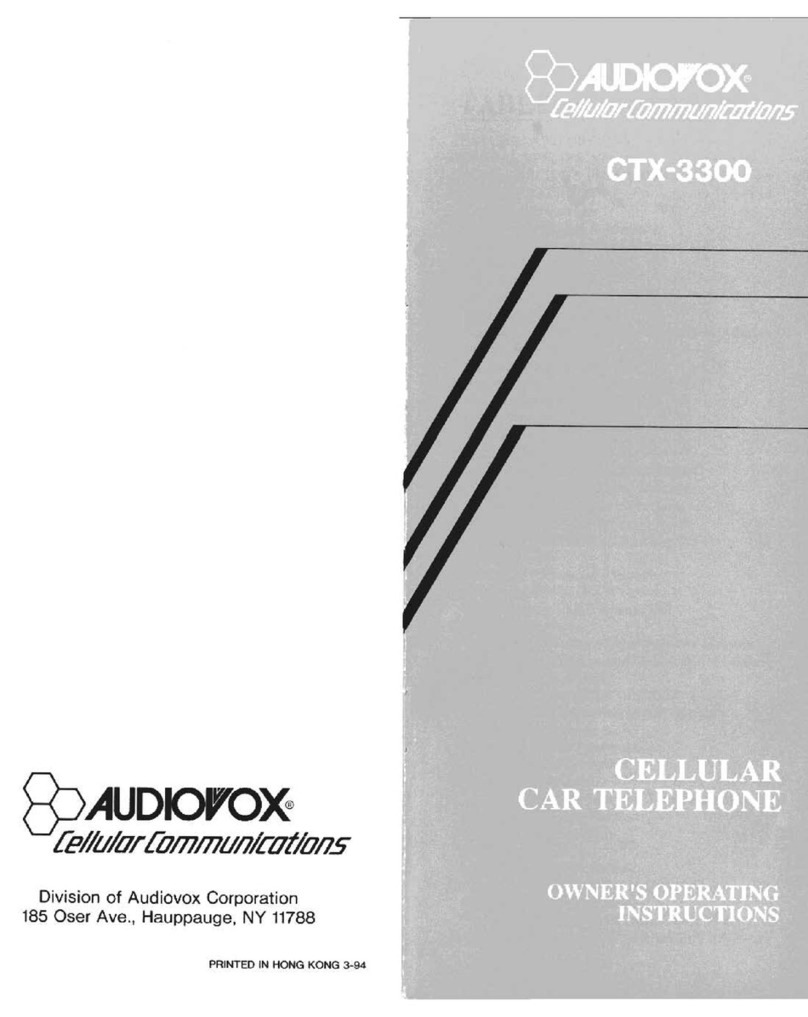 Audiovox CTX-3300 Owner operating instructions