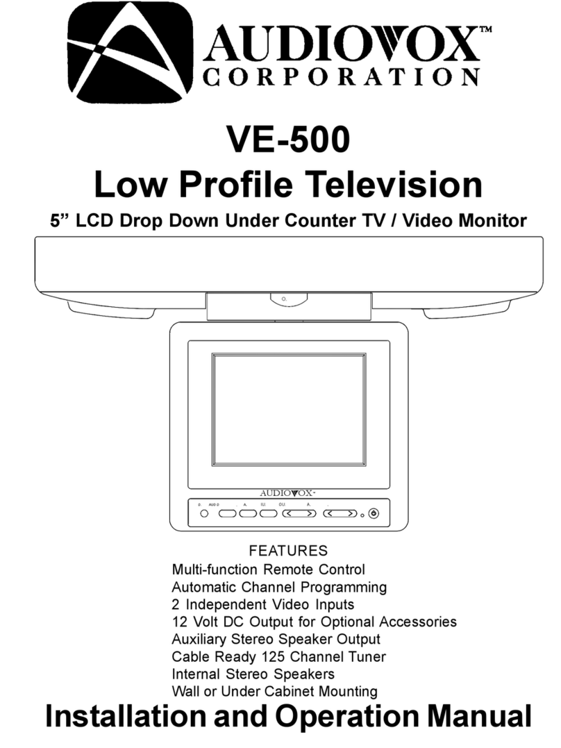 Audiovox VE-500 User manual Audiovox VE-500 User manual
