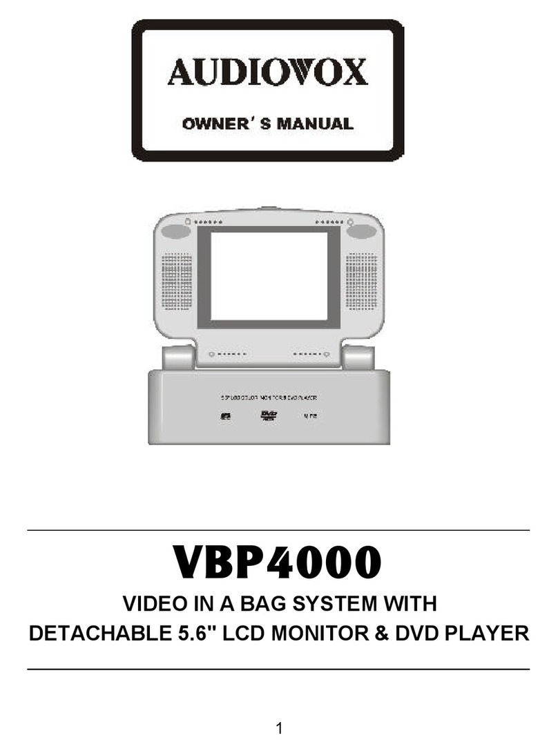 Audiovox VBP4000 - VBP 4000 DVD Player User manual