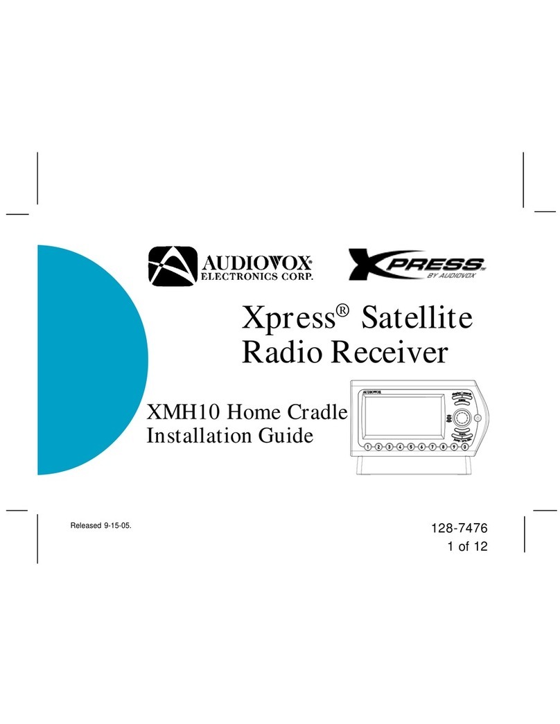 Audiovox Xpress XMH10 User manual Audiovox Xpress XMH10 User manual