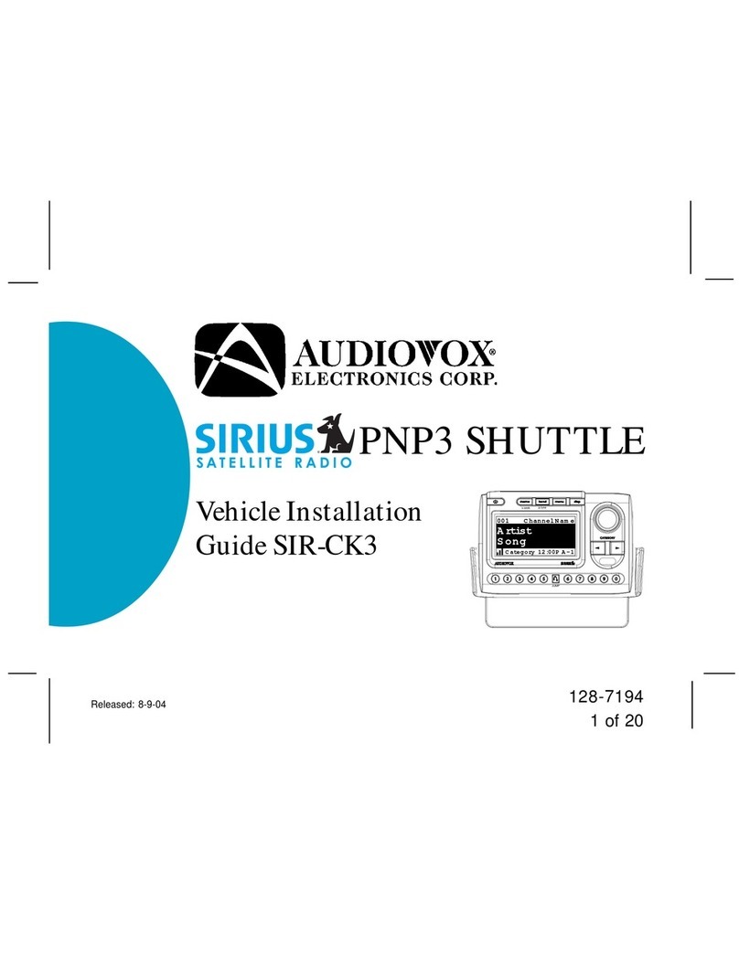 Audiovox SIR-CK3 installation guide