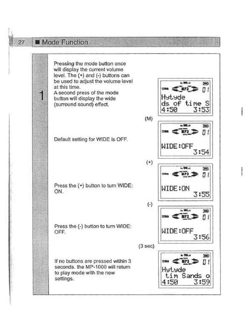 Audiovox MP100B User manual