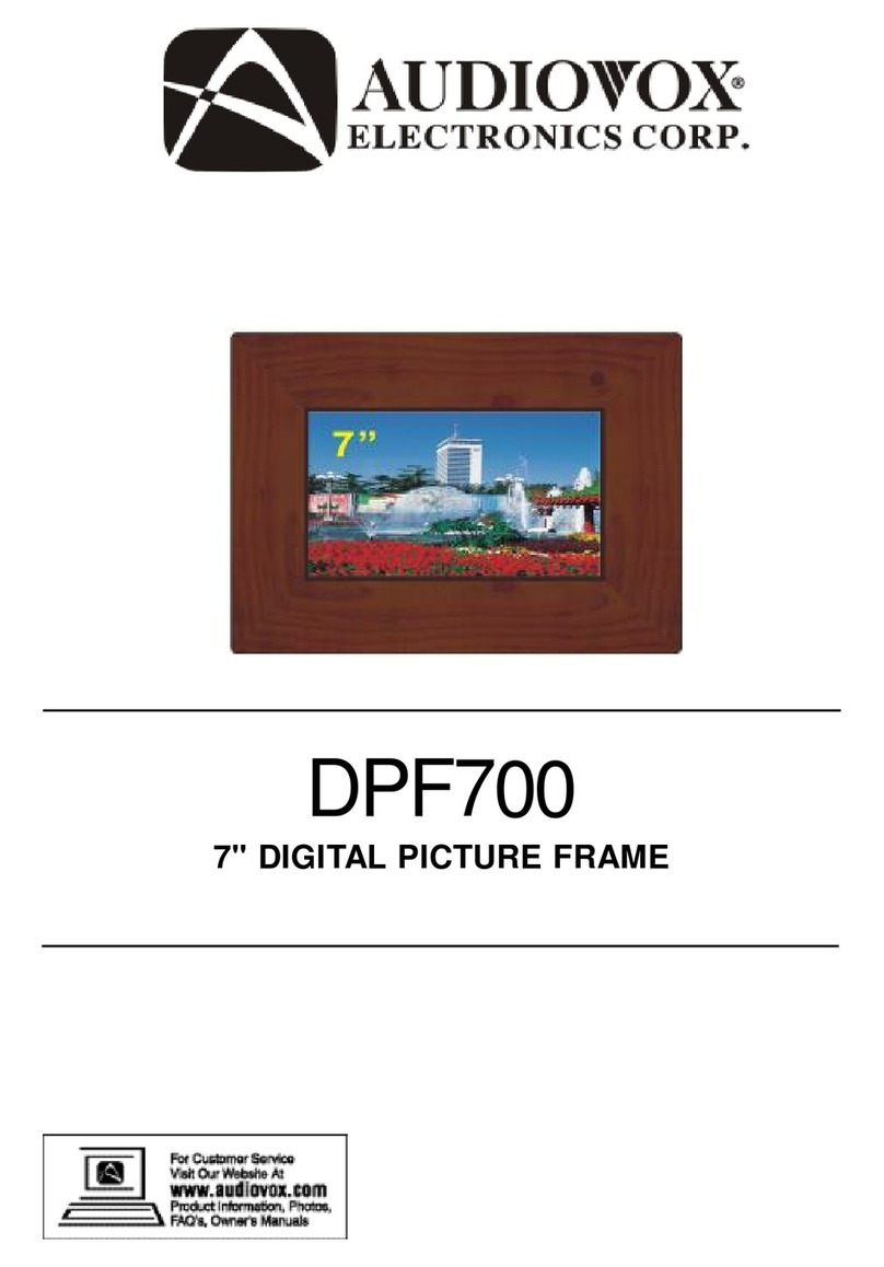 Audiovox DPF700 - Digital Photo Frame User manual