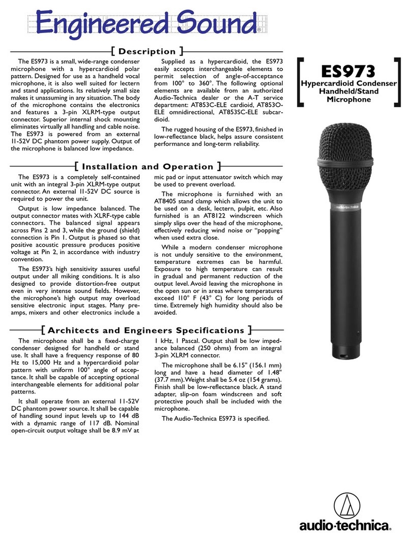 Audio Technica ES973 Owner's manual