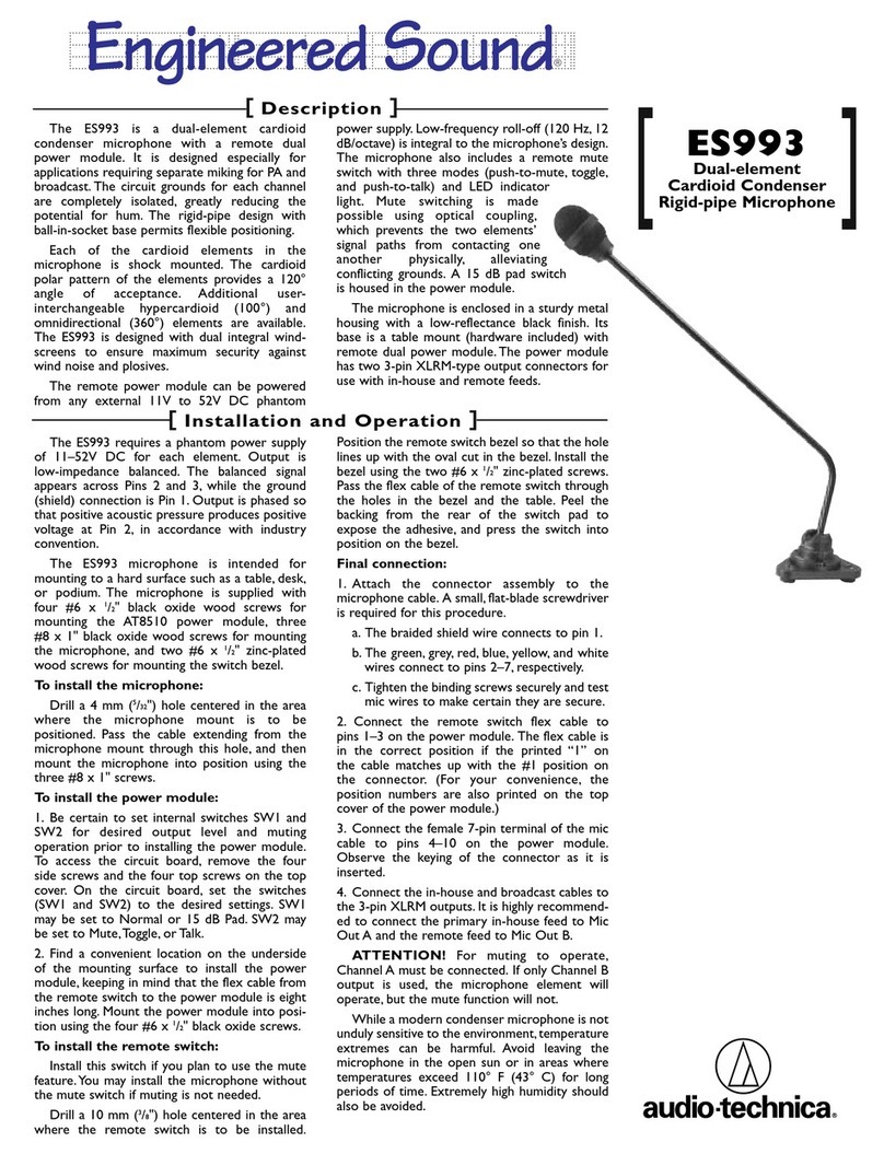 Audio Technica ES993 Owner's manual